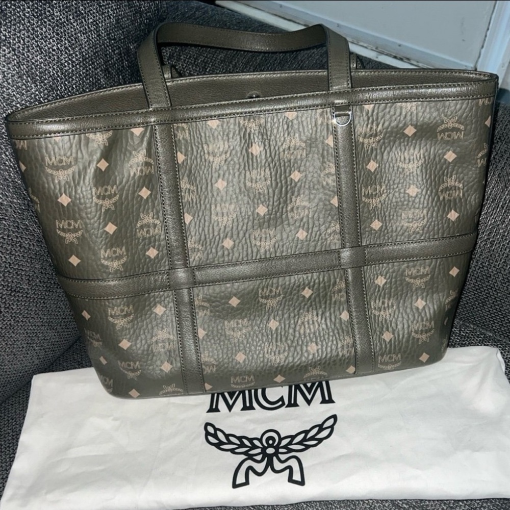 MCM Khaki Tote Bag